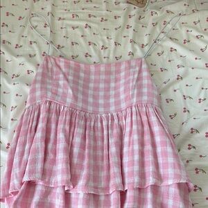 Pink Gingham Women's Tank